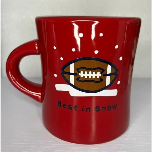 Life Is Good "Best In Snow" Football Coffee Mug - Picture 6 of 6